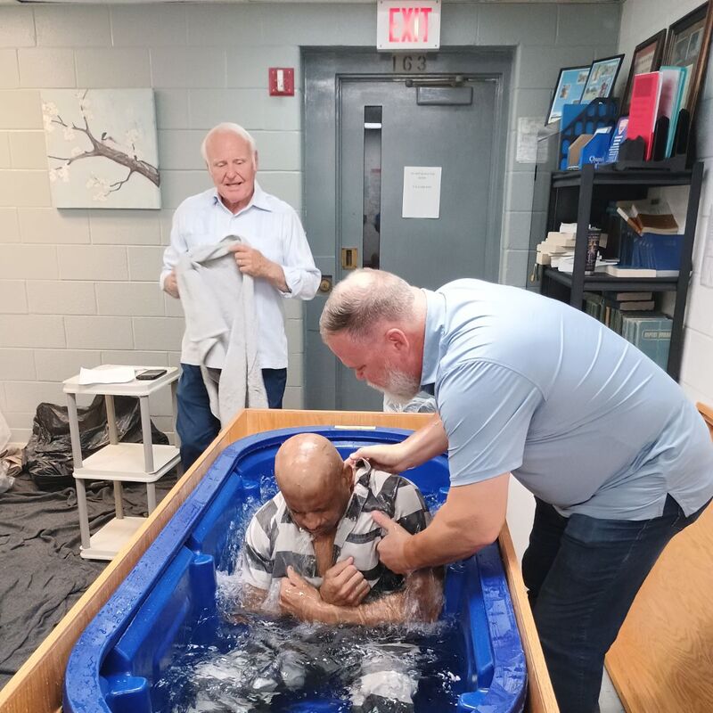 Male Inmate Baptism with Mike Humble & Brian Humble